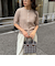 FR刺繍ケーブル柄半袖カーディガン