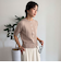 FR刺繍ケーブル柄半袖カーディガン