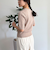 FR刺繍ケーブル柄半袖カーディガン