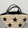 ラメ星刺しゅうカゴバッグ