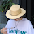 【GLOSTER】CODE LONG BRIM STRAW HAT ハット 麦わら カンカン帽