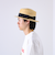 【GLOSTER/グロスター】STRAW BOATER HAT ストローハット 麦わら カンカン帽