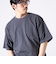 【GLOSTER/グロスター】裾ドロスト 機能素材Tシャツ 無地T ショートスリーブ