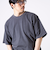 【GLOSTER/グロスター】裾ドロスト 機能素材Tシャツ 無地T ショートスリーブ