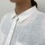 LINEN100クロップドシャツ