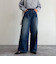 ルーズストレートデニムパンツ