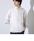 【GLOSTER/グロスター】フレンチブルドッグ刺繍 リネン 7分袖シャツ