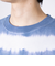 【GLOSTER/グロスター】16/-綿天竺 タイダイ染め ボーダークルーネックTシャツ