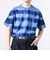 【GLOSTER/グロスター】16/-綿天竺 タイダイ染め ボーダークルーネックTシャツ