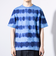 【GLOSTER/グロスター】16/-綿天竺 タイダイ染め ボーダークルーネックTシャツ