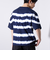 【GLOSTER/グロスター】16/-綿天竺 タイダイ染め ボーダークルーネックTシャツ