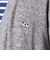 【GLOSTER/グロスター】フレンチブルドッグ刺繍 リネン混 カーディガン Vネック