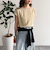 《セットアップ対応》R/Nポケ付きフレンチスリーブブラウス
