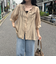 シャイニーシアー２WAYハーフスリーブブラウス