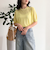 シアー刺繍ロゴニットプルオーバー