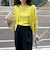 リネン混ポケ付きカーディガン