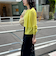 リネン混ポケ付きカーディガン