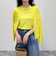 リネン混ポケ付きカーディガン
