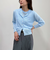 リネン混ポケ付きカーディガン