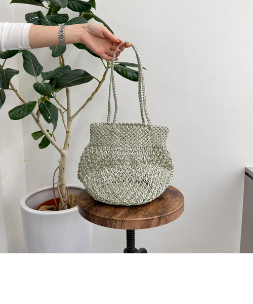 The Bagmati】メタリックコードラウンドバッグ｜フレディ