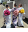 【WEB限定/全3色】花柄浴衣2点セット