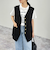 リネン混Ｖカラージレ