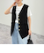 リネン混Ｖカラージレ
