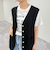 リネン混Ｖカラージレ