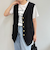 リネン混Ｖカラージレ