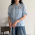 クロップドハーフスリーブブラウス