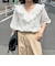 レースフリルカラーブラウス