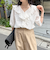 レースフリルカラーブラウス