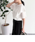 ラッフルショルダー半袖Tシャツ