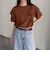 ラッフルショルダー半袖Tシャツ