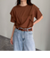 ラッフルショルダー半袖Tシャツ