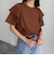 ラッフルショルダー半袖Tシャツ