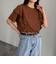 ラッフルショルダー半袖Tシャツ