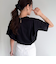 ラッフルショルダー半袖Tシャツ