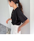 ラッフルショルダー半袖Tシャツ