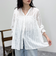 コットンギャザーオーバーブラウス