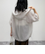 シアーフーディハーフスリーブシャツ