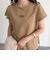 袖折り返しちびロゴTシャツ