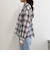 オンブレーチェック柄クロップドシャツ