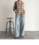 オンブレーチェック柄シャツ