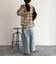 オンブレーチェック柄シャツ