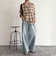 オンブレーチェック柄シャツ