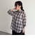 オンブレーチェック柄シャツ