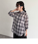 オンブレーチェック柄シャツ