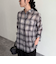オンブレーチェック柄シャツ