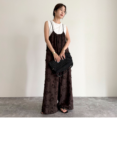 【未使用】FREDY&GLOSTER フレディクルール キャミサロペット 3D刺繍サロペット | FREDY & GLOSTER(フレディ アンド